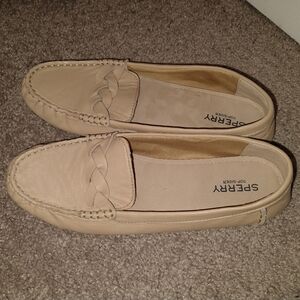 Women's Sperry Top Sider Metallic Driver Shoes in Linen Size 7 1/2